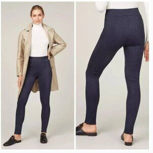 Spanx navy blue faux suede leggings